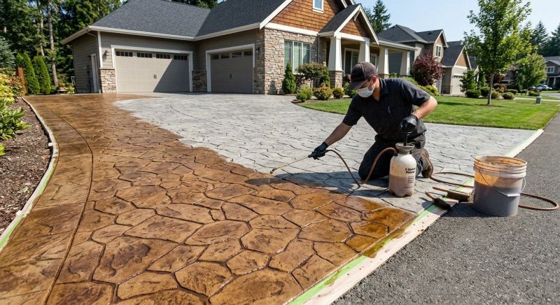 Cement Staining in Dallas, TX