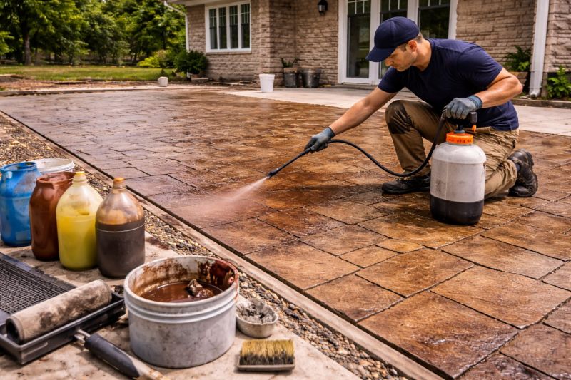 Cement Staining in Dallas, TX