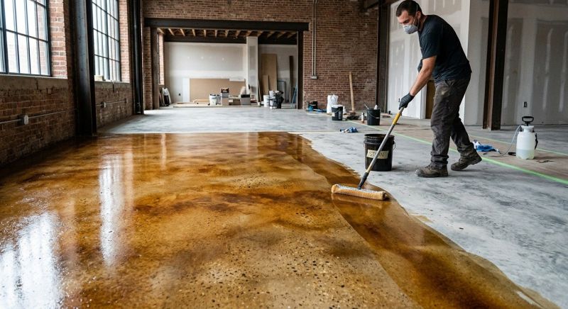 Cement Staining in Frisco, TX