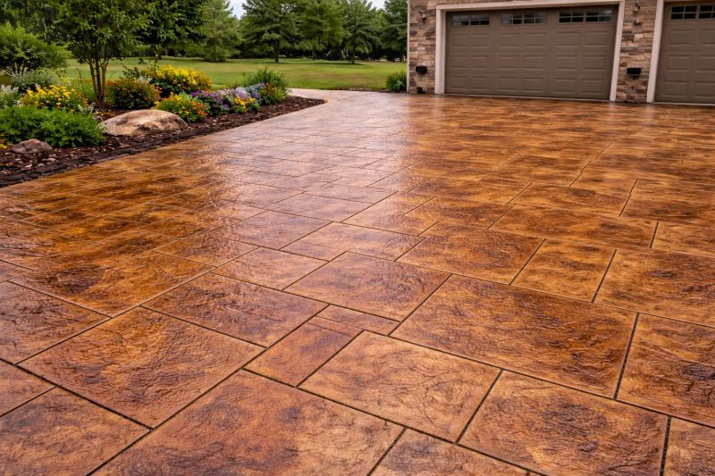 Concrete Driveway Staining in Dallas, TX