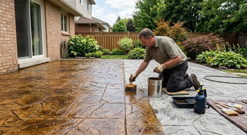 Concrete Driveway Staining in Corpus Christi, TX