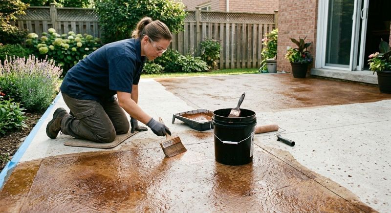 Concrete Floor Staining in Frisco, TX