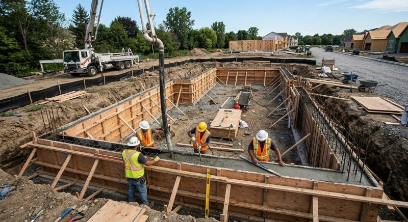 Concrete Foundation Installation in Fredericksburg, VA