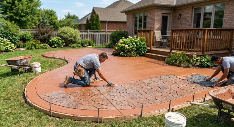 Patio Overlay Installation in Dallas, TX