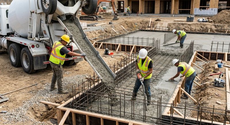Poured Foundation Installation in Greenville, SC