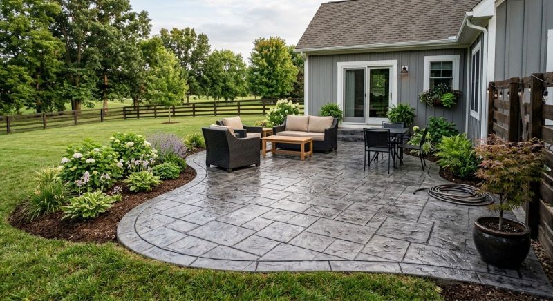 Stamped Concrete Installation in Fort Worth, TX