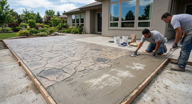 Stamped Concrete Patio Installation in Corpus Christi, TX