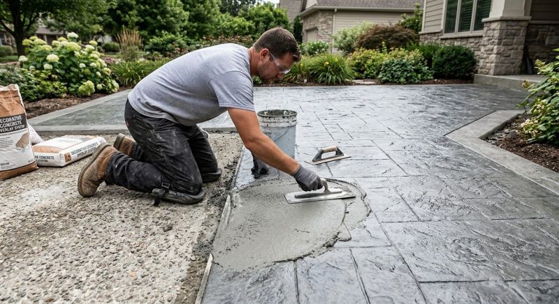 Stamped Overlay Installation in Corpus Christi, TX