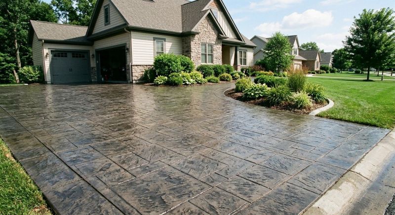 Stamped Overlay Installation in Frisco, TX