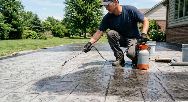 Tinted Concrete Installation in Fort Worth, TX