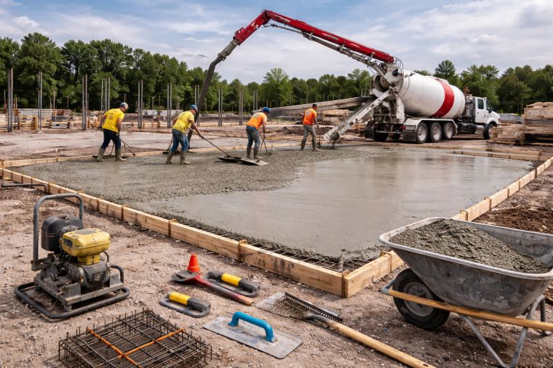 Commercial Slab Installation in Fredericksburg, VA