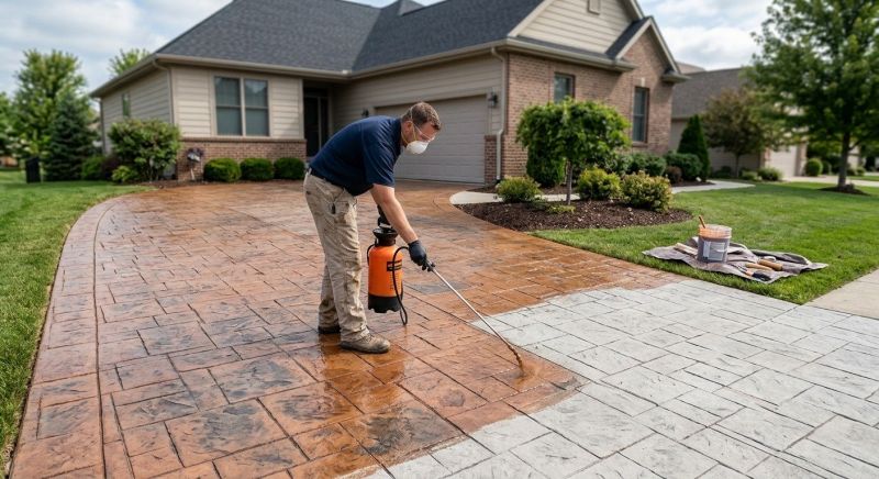 Concrete Driveway Refinishing in Corpus Christi, TX